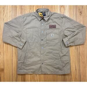 NWT Carhartt XL Rugged Flex Relaxed Fit Canvas Fleece-Lined Snap Front Jacket